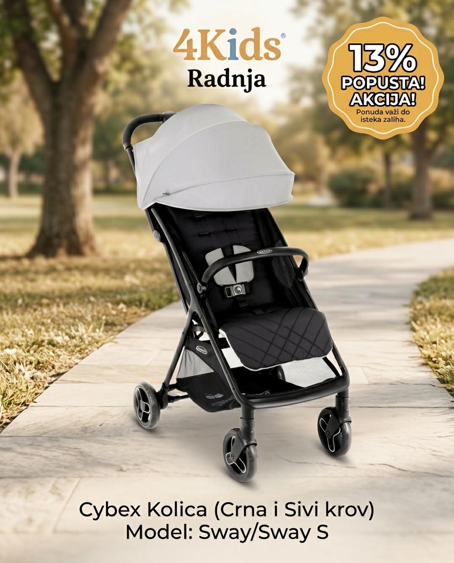 Graco kolica za bebe Myavo Grey, 0m+